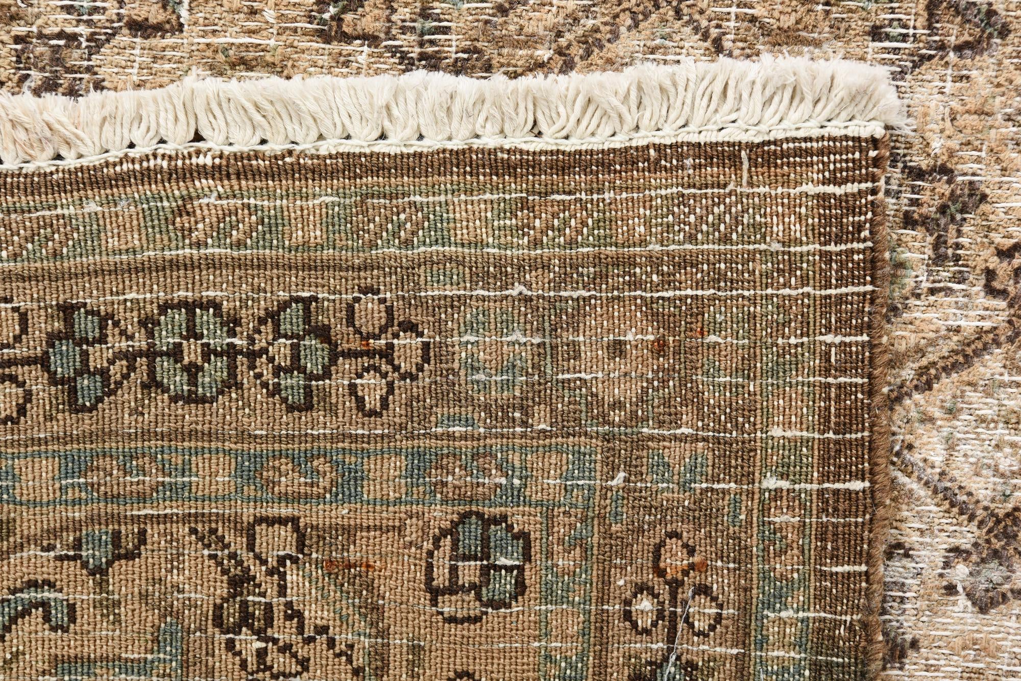 6' 7 x 9' 7 Hand Knotted Ultra Vintage Persian Wool Rug
