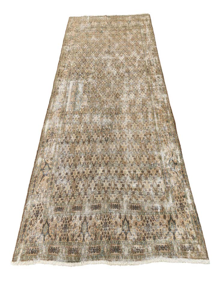 Detail image of 6' 7 x 9' 7  Hand Knotted Ultra Vintage Persian Wool Rug