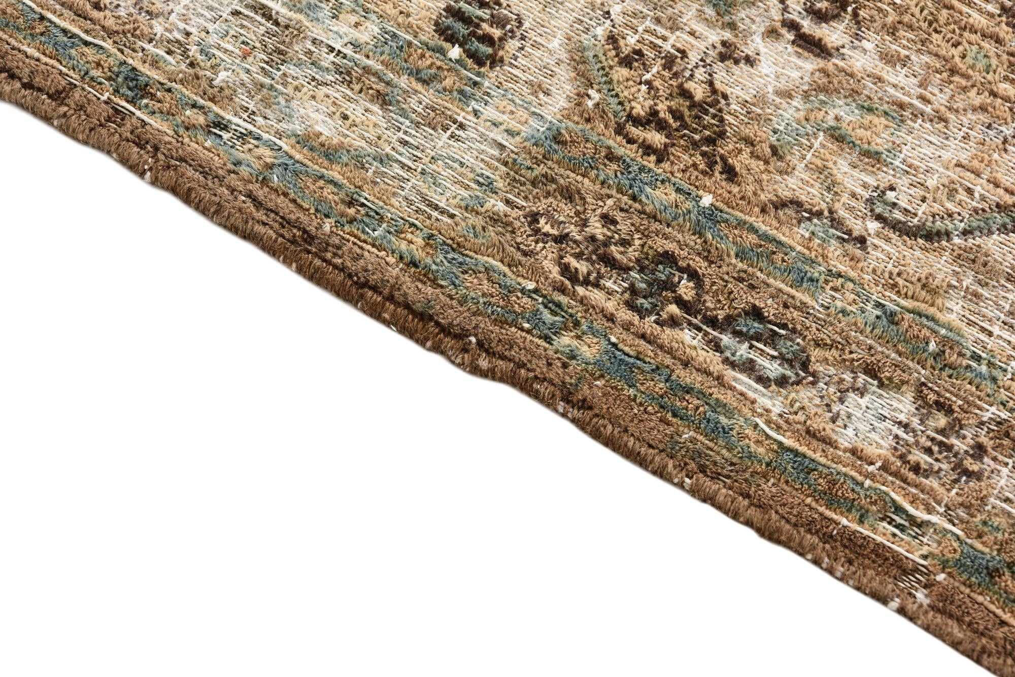 6' 7 x 9' 7 Hand Knotted Ultra Vintage Persian Wool Rug