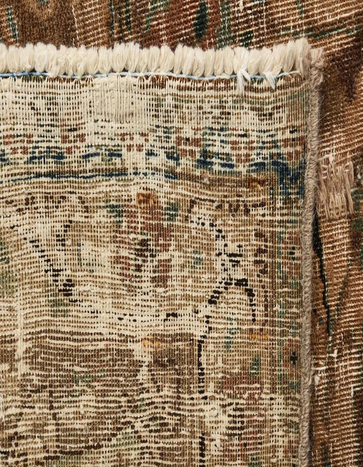 Detail image of 9' 7 x 12' 3  Hand Knotted Ultra Vintage Persian Wool Rug