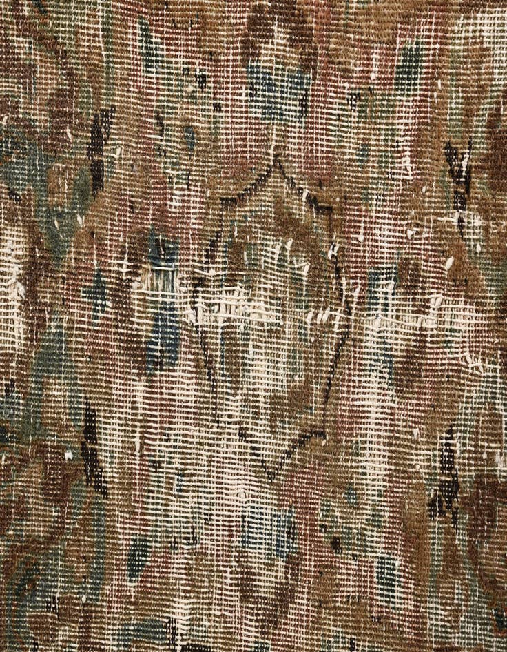 Detail image of 9' 7 x 12' 3  Hand Knotted Ultra Vintage Persian Wool Rug