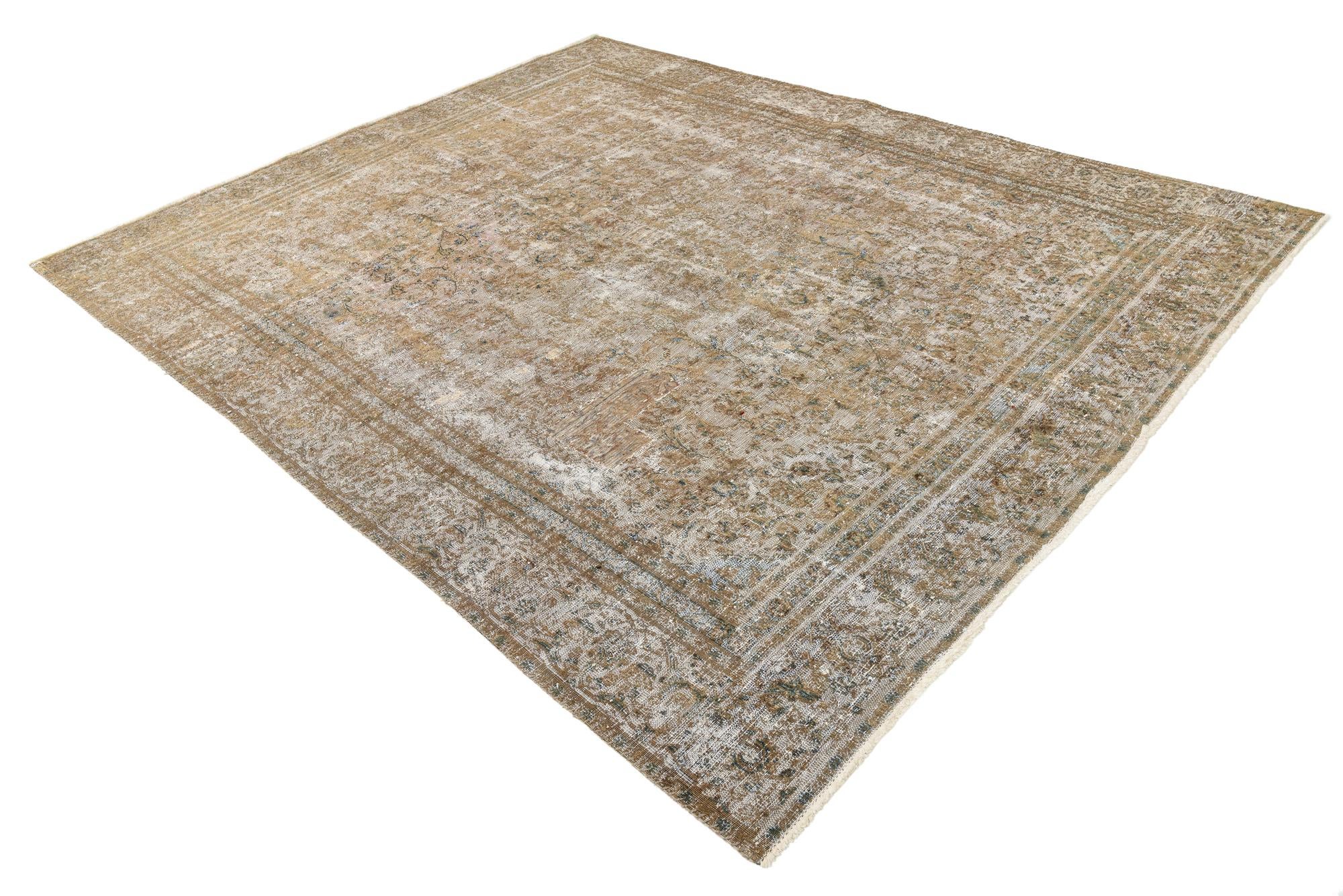 8' 6 x 10' 8 Hand Knotted Ultra Vintage Persian Wool Rug