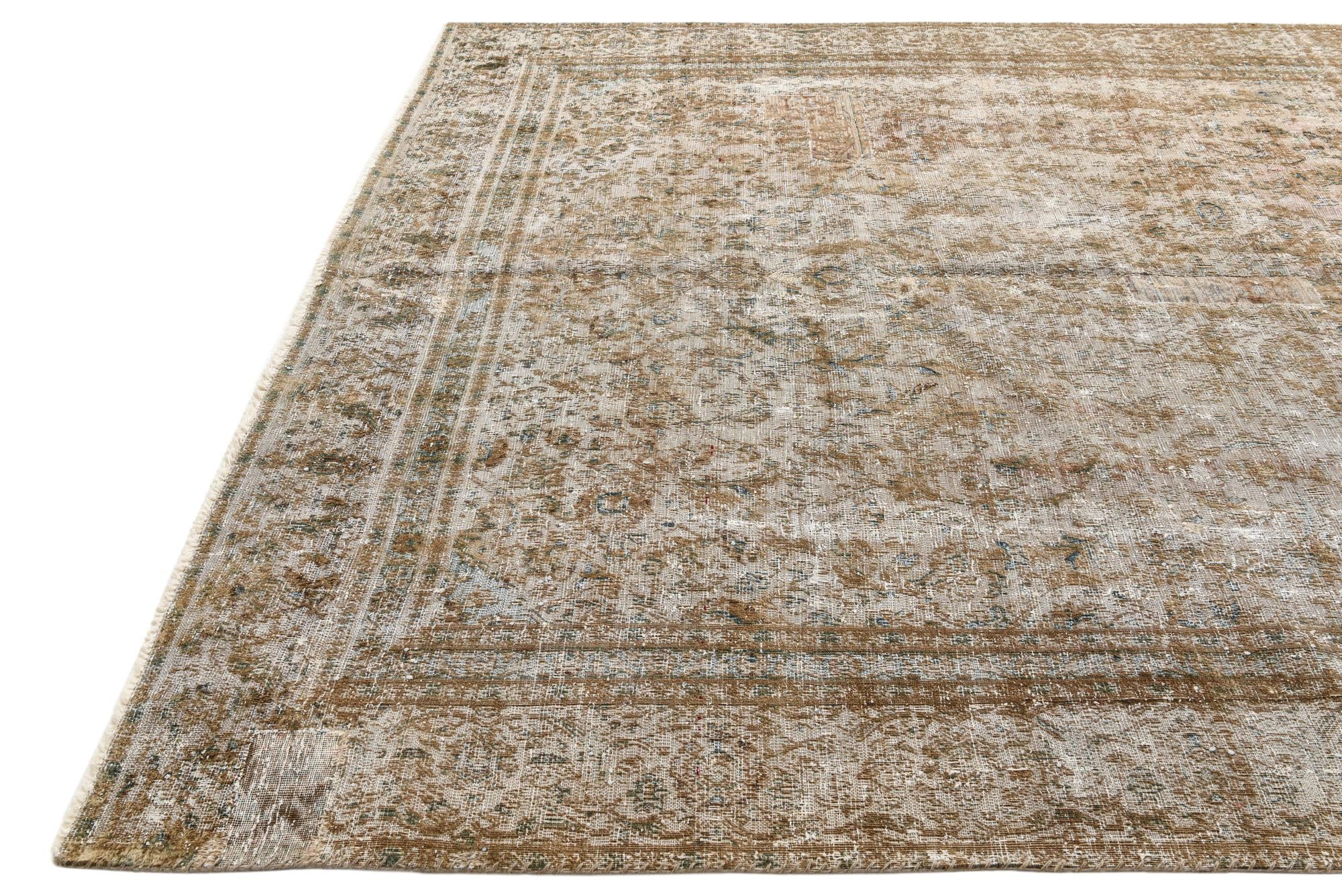 8' 6 x 10' 8 Hand Knotted Ultra Vintage Persian Wool Rug