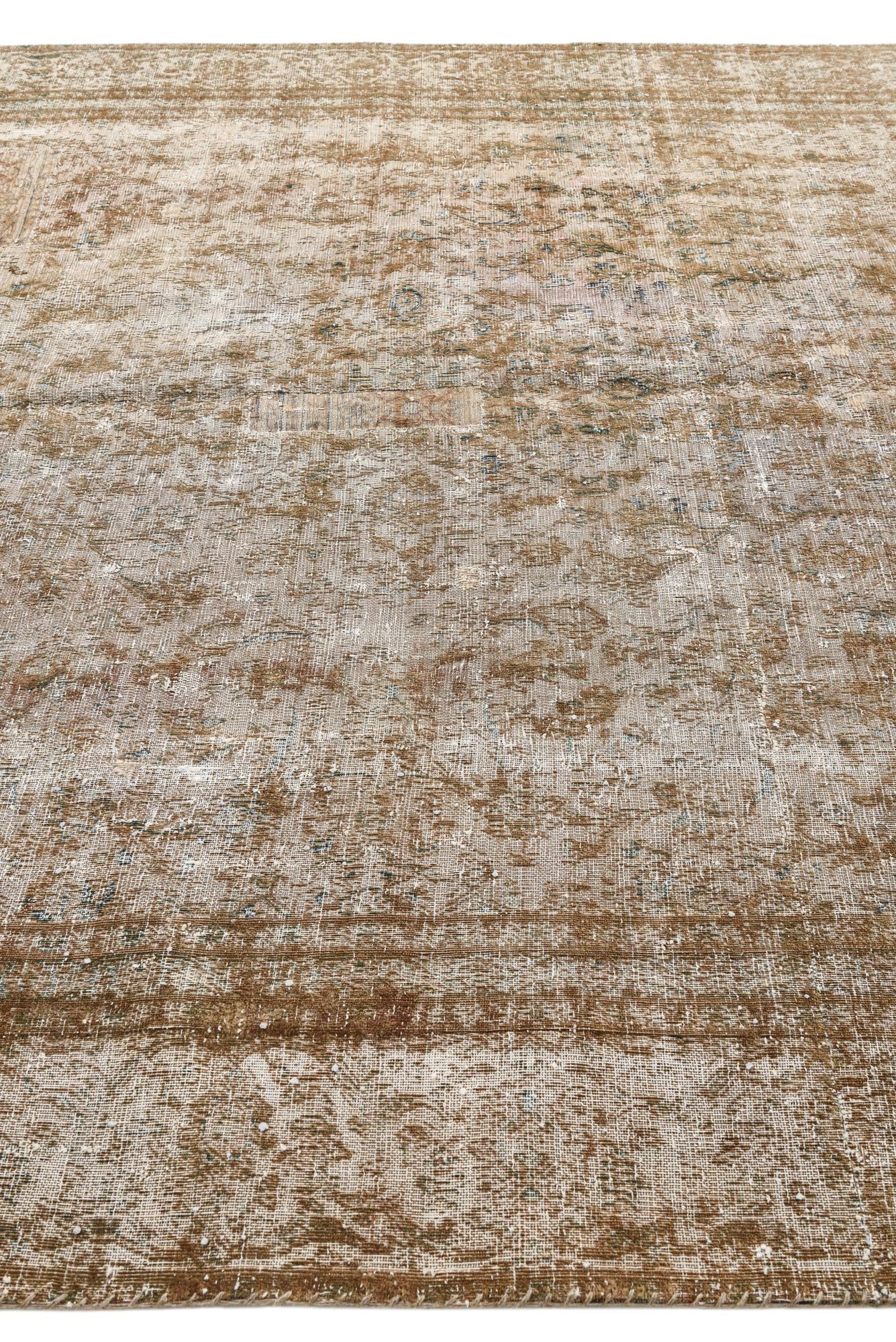 8' 6 x 10' 8 Hand Knotted Ultra Vintage Persian Wool Rug