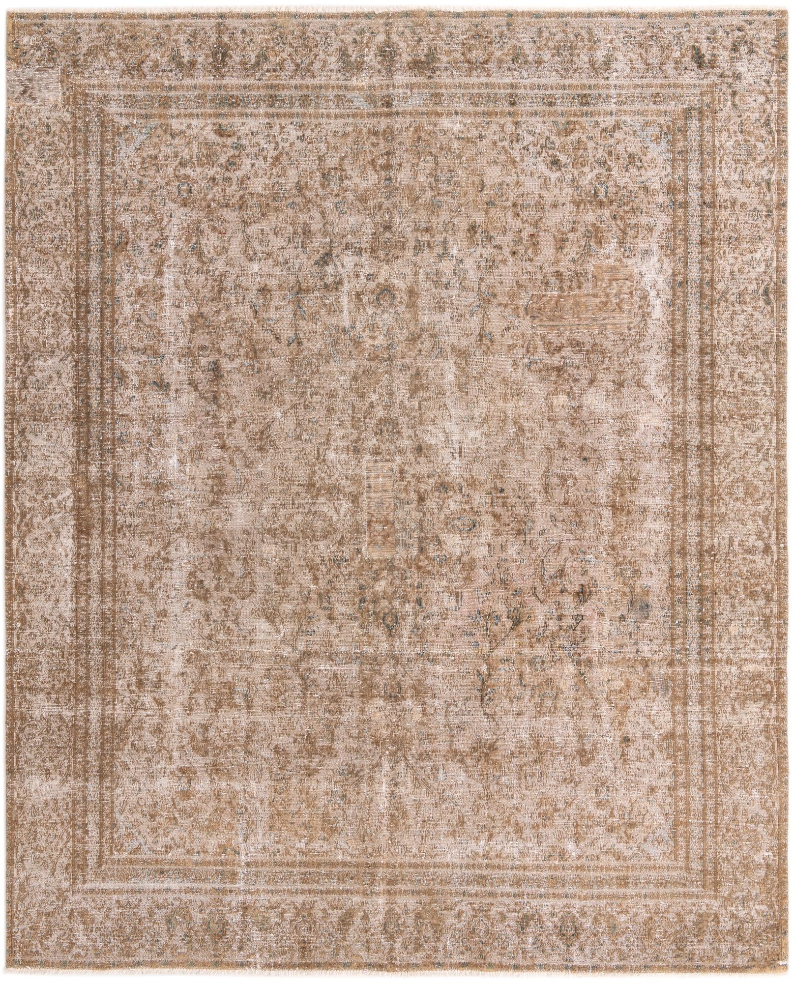 8' 6 x 10' 8 Hand Knotted Ultra Vintage Persian Wool Rug