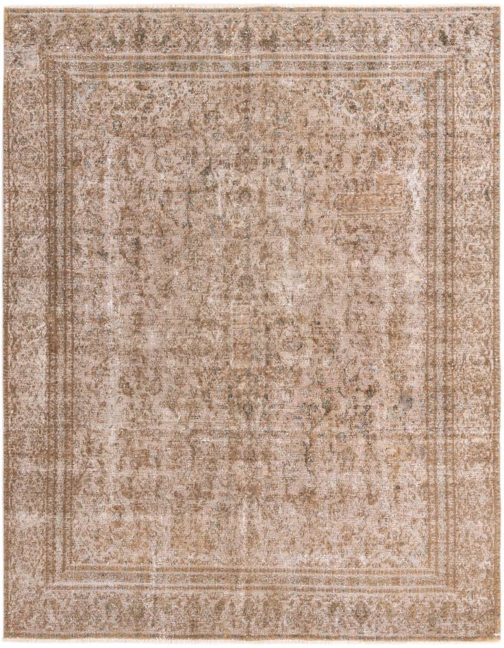 Detail image of 8' 6 x 10' 8 Hand Knotted Ultra Vintage Persian Wool Rug