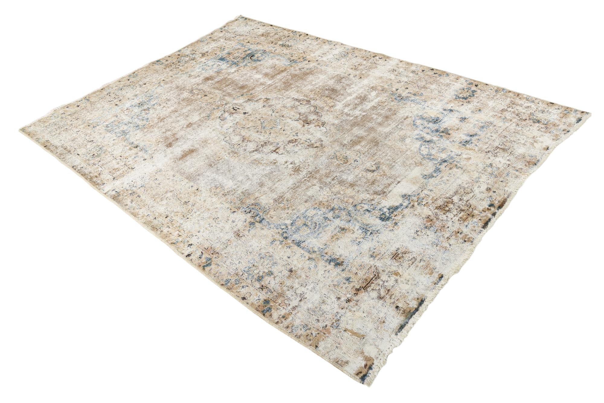 5' 9 x 8' 2 Hand Knotted Ultra Vintage Persian Wool Rug