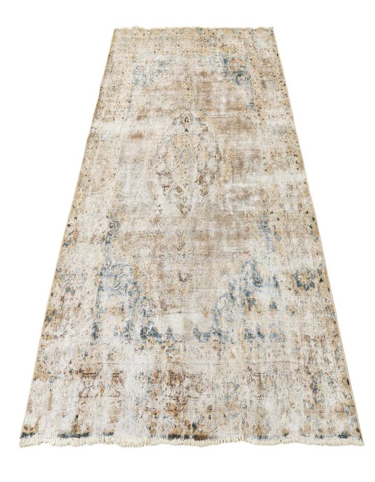 Detail image of 5' 9 x 8' 2  Hand Knotted Ultra Vintage Persian Wool Rug