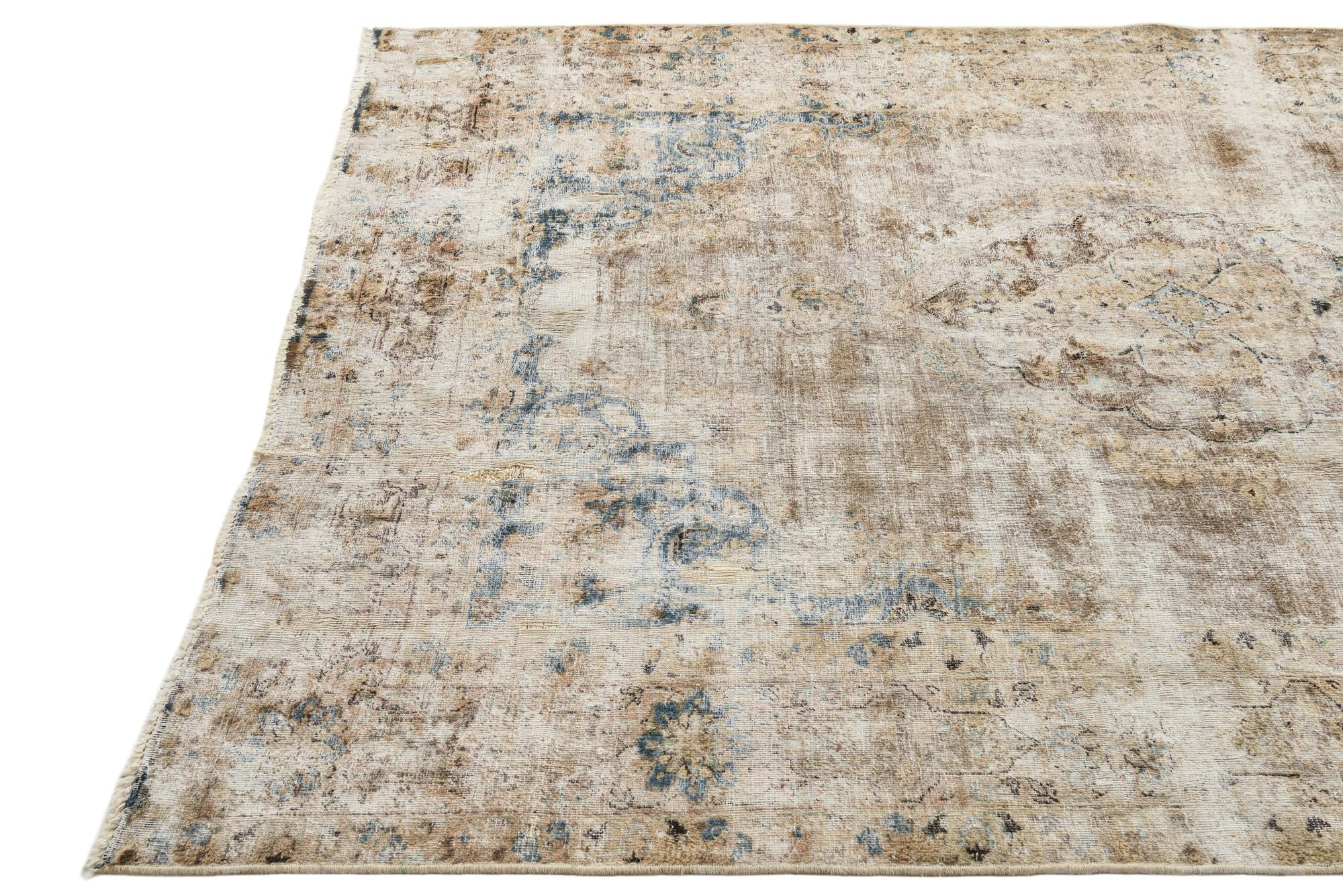 5' 9 x 8' 2 Hand Knotted Ultra Vintage Persian Wool Rug