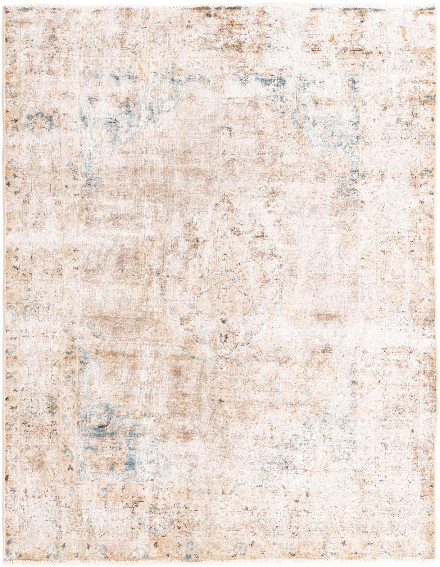 Primary image 5' 9 x 8' 2  Hand Knotted Ultra Vintage Persian Wool Rug