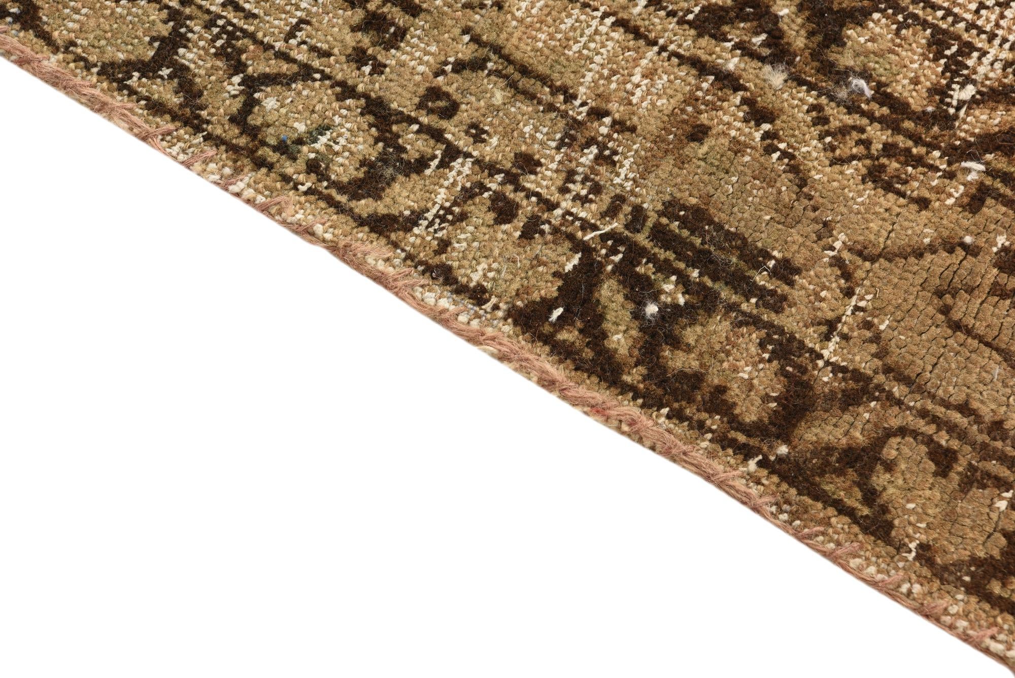 4' 2 x 6' 4 Hand Knotted Ultra Vintage Persian Wool Rug