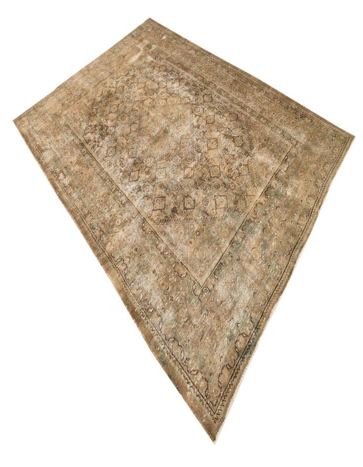 Detail image of 7' 3 x 10' 9  Hand Knotted Ultra Vintage Persian Wool Rug