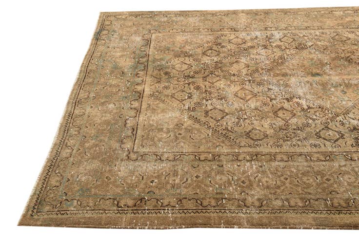 Detail image of 7' 3 x 10' 9 Hand Knotted Ultra Vintage Persian Wool Rug