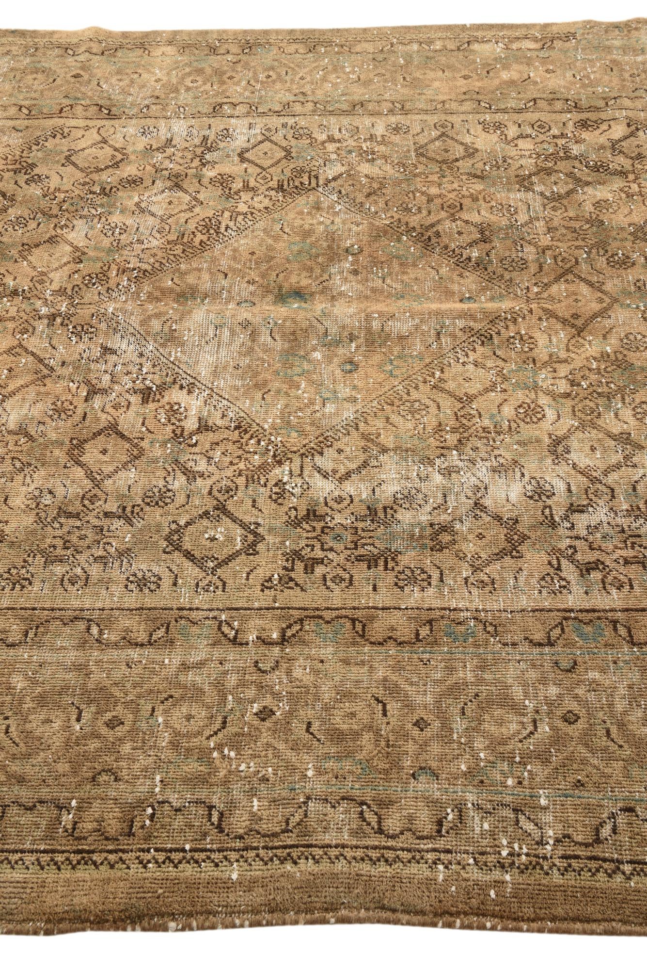 7' 3 x 10' 9 Hand Knotted Ultra Vintage Persian Wool Rug