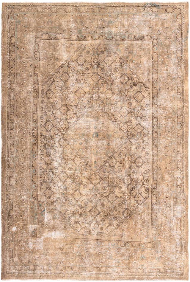 Detail image of 7' 3 x 10' 9 Hand Knotted Ultra Vintage Persian Wool Rug