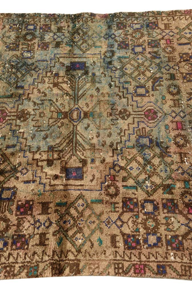 3' 8 x 7' 1 Hand Knotted Ultra Vintage Persian Wool Rug