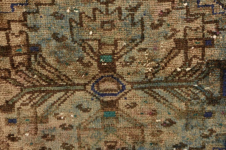 Detail image of 3' 8 x 7' 1 Hand Knotted Ultra Vintage Persian Wool Rug