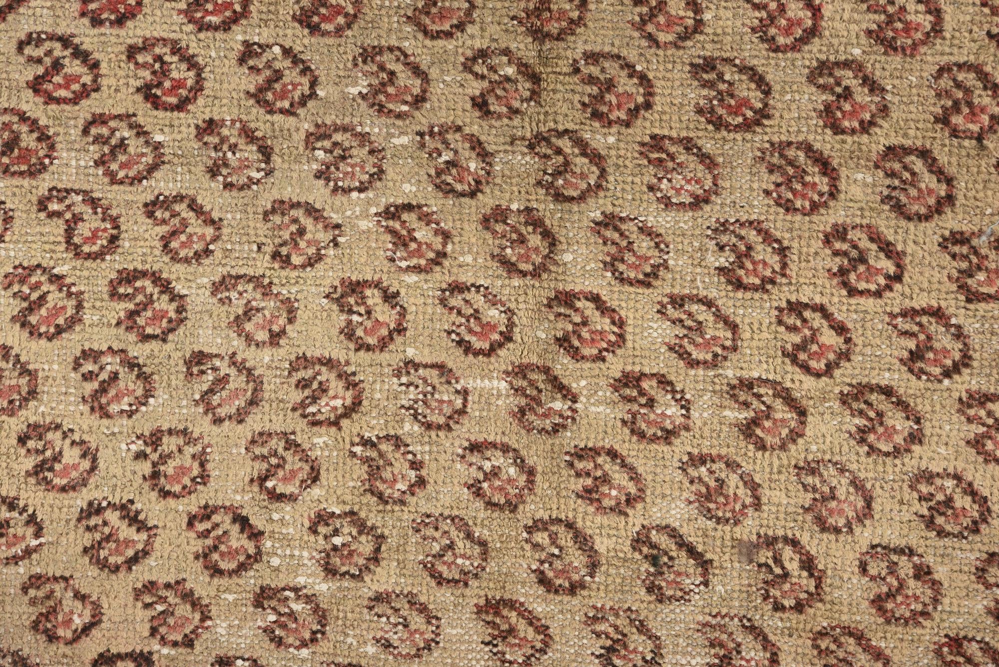 3' 10 x 6' 5 Hand Knotted Ultra Vintage Persian Wool Rug