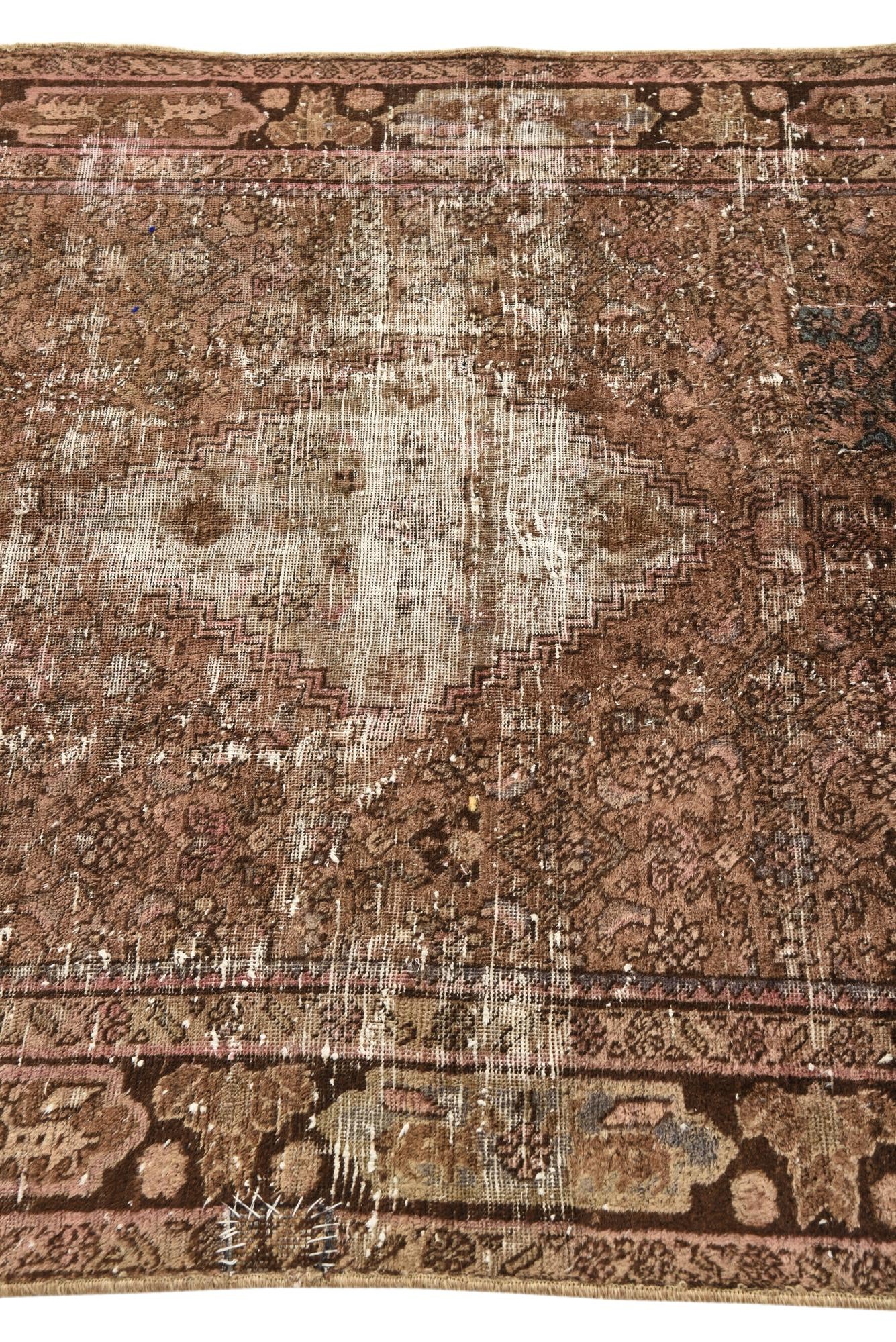 4' 2 x 6' 7 Hand Knotted Ultra Vintage Persian Wool Rug