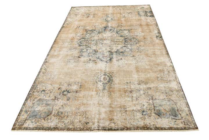 5' 9 x 9' 7 Hand Knotted Ultra Vintage Persian Wool Rug
