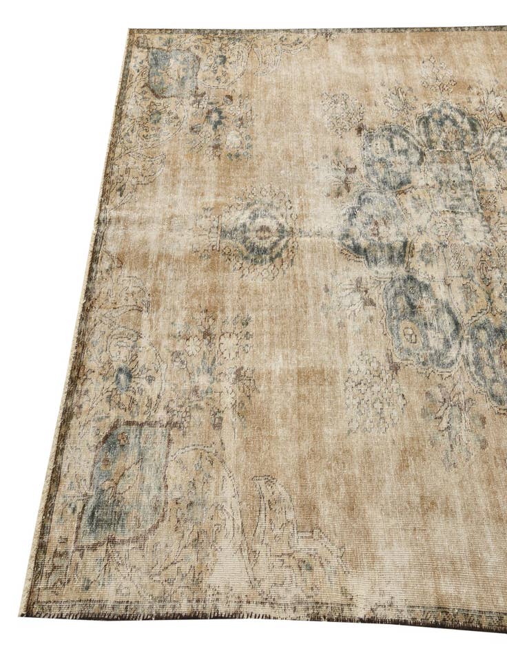 Detail image of 5' 9 x 9' 7  Hand Knotted Ultra Vintage Persian Wool Rug