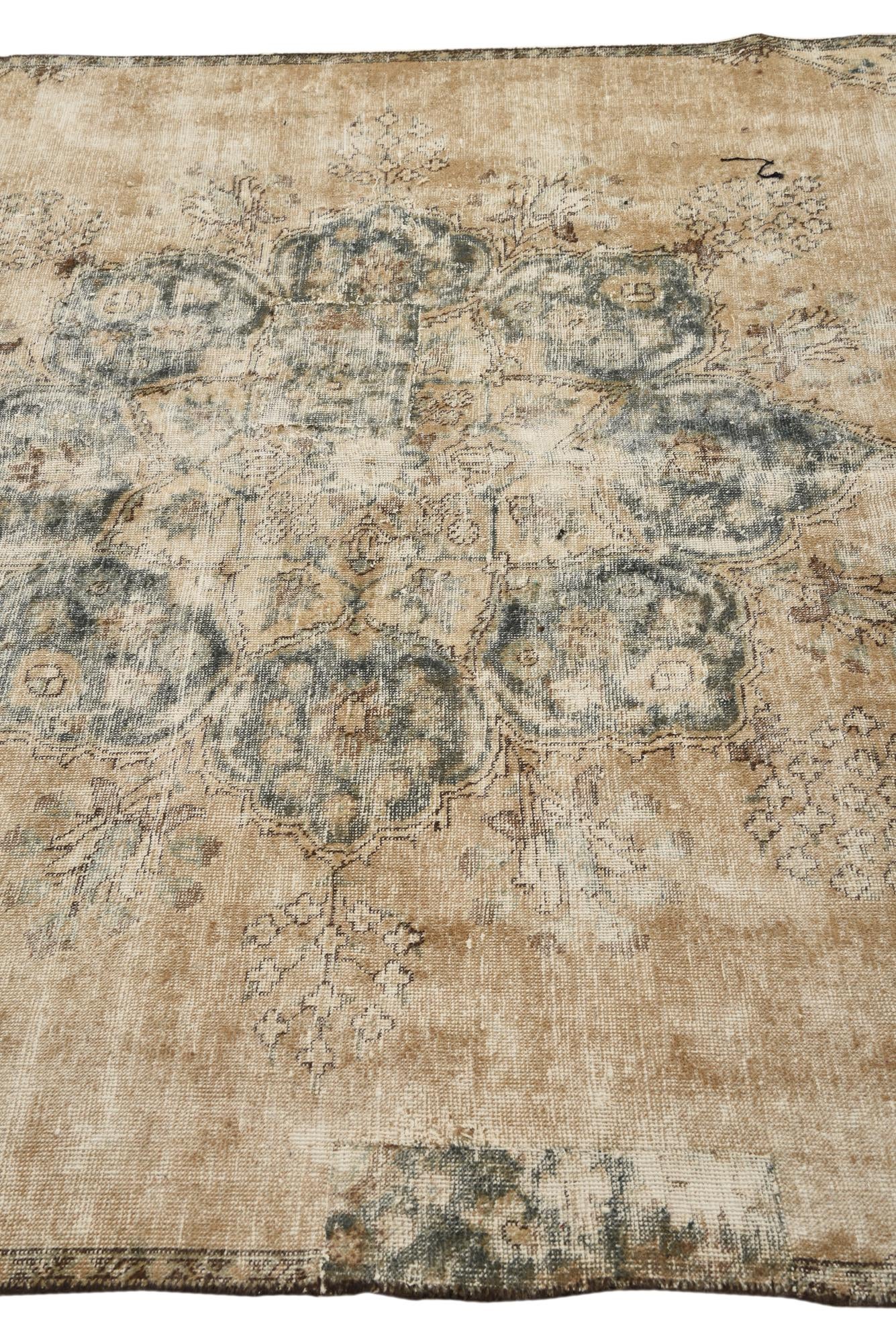 5' 9 x 9' 7 Hand Knotted Ultra Vintage Persian Wool Rug
