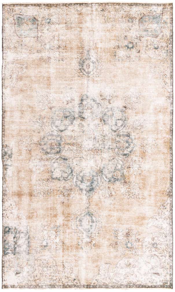 5' 9 x 9' 7 Hand Knotted Ultra Vintage Persian Wool Rug