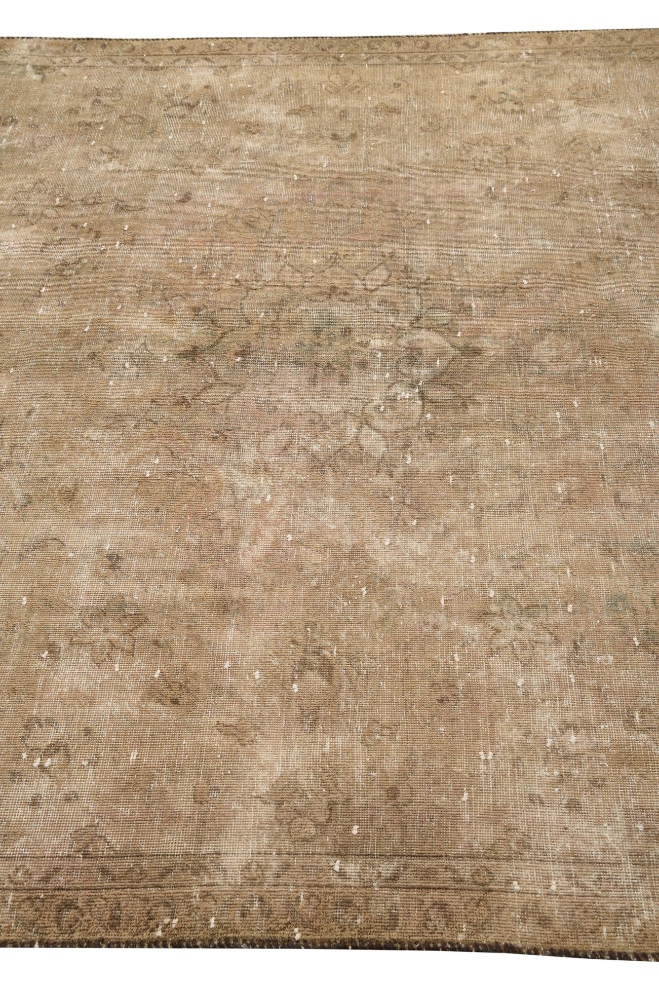 5' 5 x 9' 5 Hand Knotted Ultra Vintage Persian Wool Rug