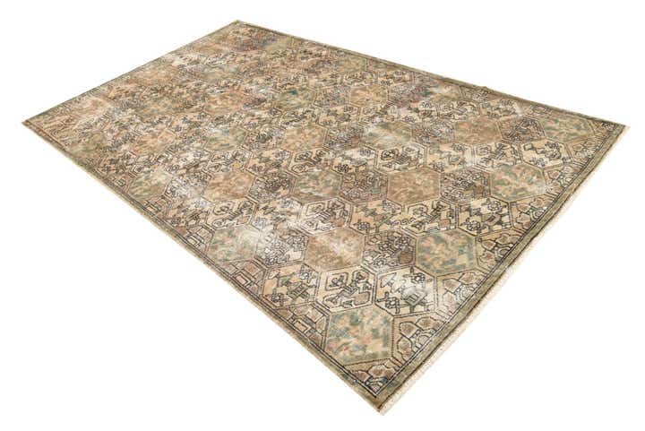5' 5 x 8' 9 Hand Knotted Ultra Vintage Persian Wool Rug