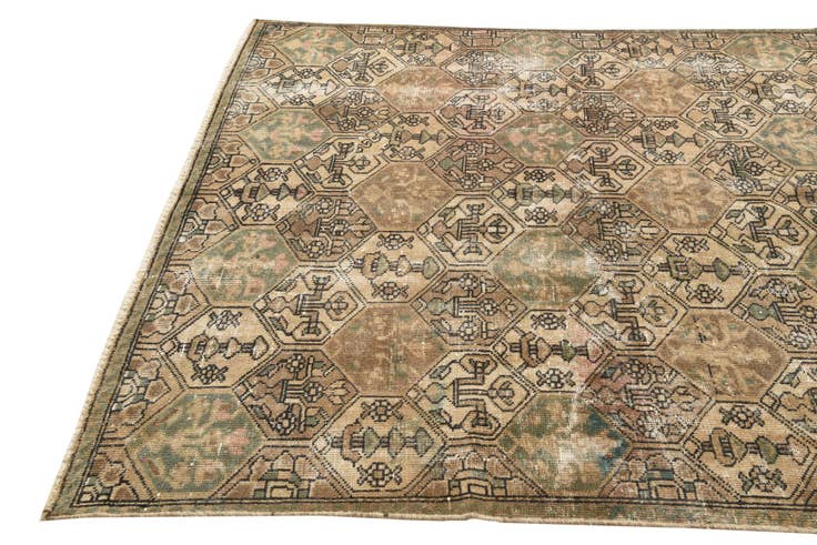 Detail image of 5' 5 x 8' 9 Hand Knotted Ultra Vintage Persian Wool Rug