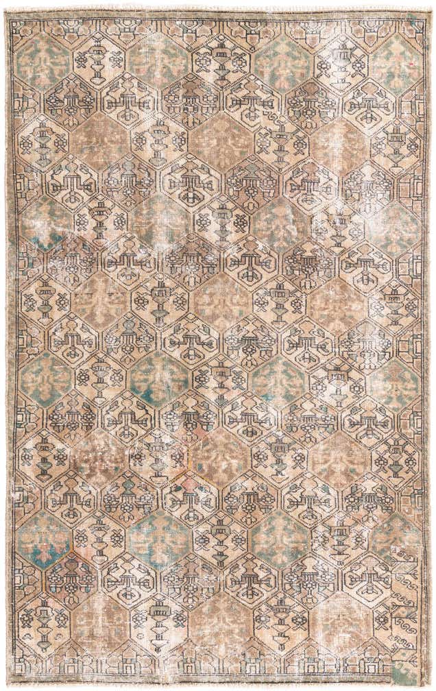 5' 5 x 8' 9 Hand Knotted Ultra Vintage Persian Wool Rug