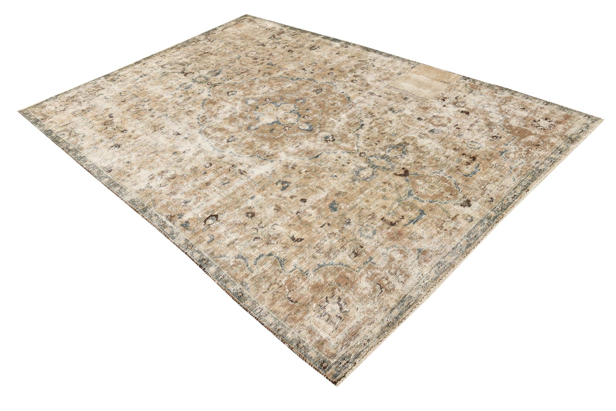 6' 10 x 10' Hand Knotted Ultra Vintage Persian Wool Rug