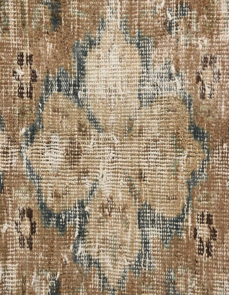 Detail image of 6' 10 x 10'  Hand Knotted Ultra Vintage Persian Wool Rug