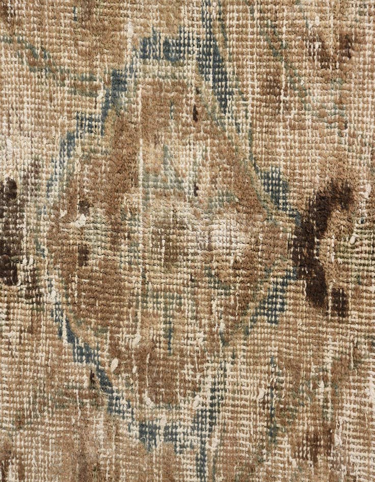 Detail image of 6' 10 x 10'  Hand Knotted Ultra Vintage Persian Wool Rug