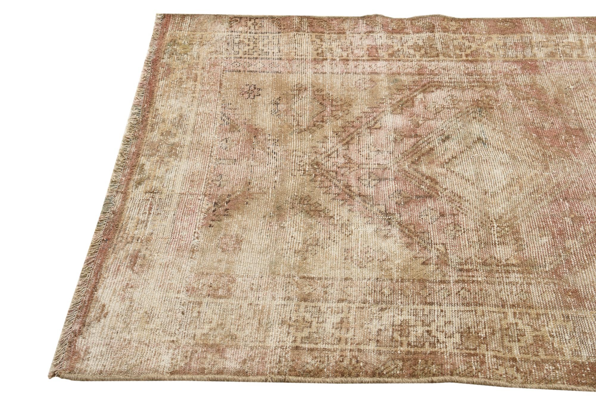 3' 6 x 5' Hand Knotted Ultra Vintage Persian Wool Rug