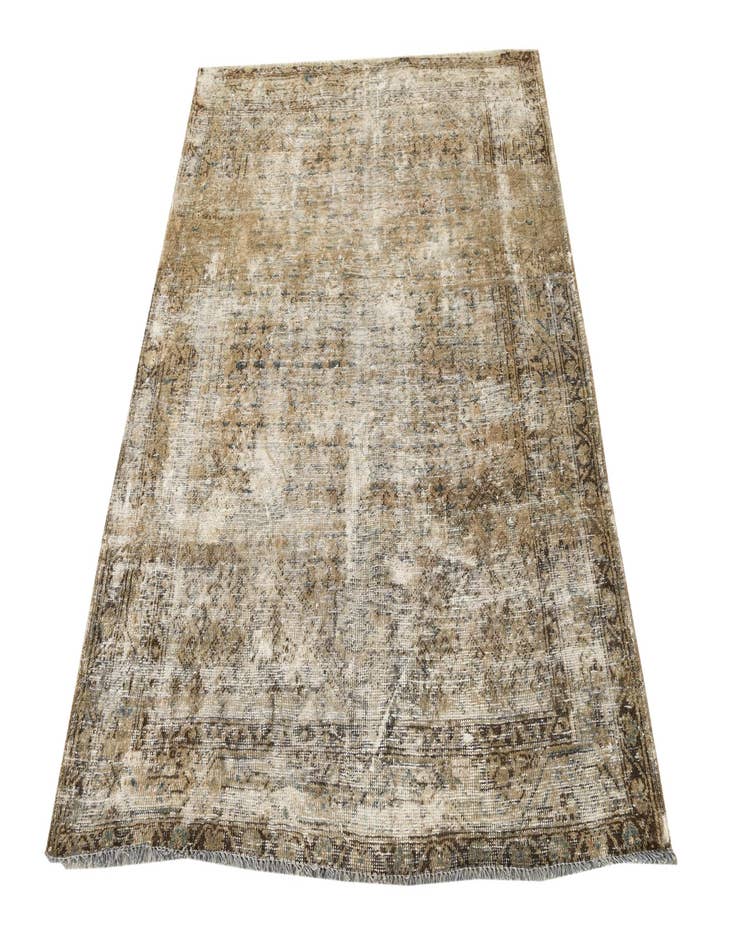 Detail image of 4' 2 x 5' 5  Hand Knotted Ultra Vintage Persian Wool Rug