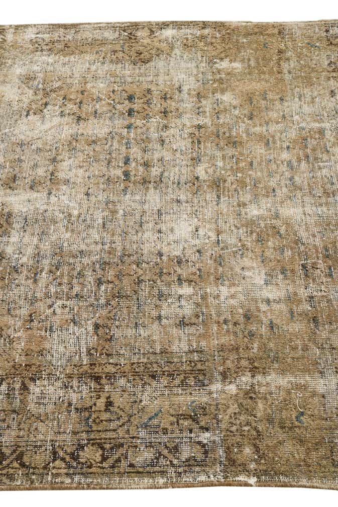 4' 2 x 5' 5 Hand Knotted Ultra Vintage Persian Wool Rug