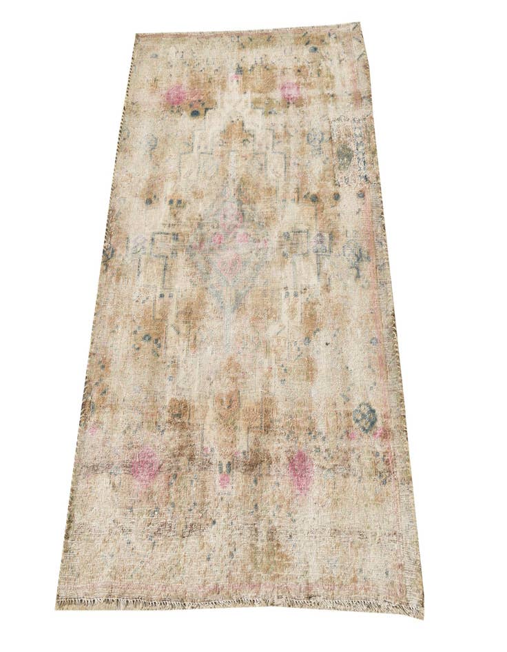 Detail image of 3' x 4' 2  Hand Knotted Ultra Vintage Persian Wool Rug