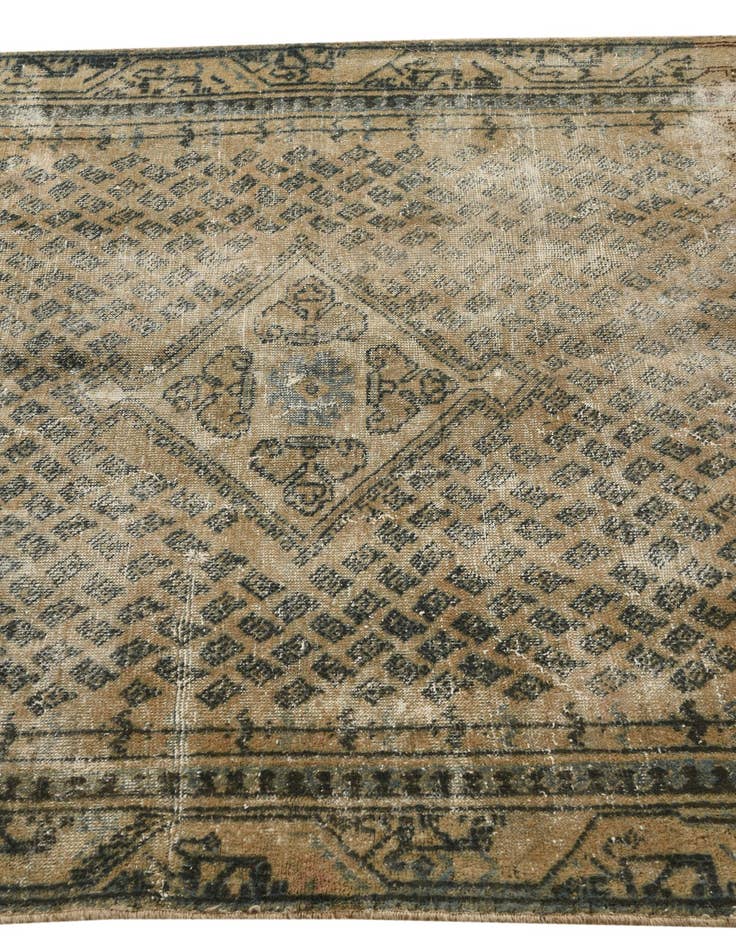 Detail image of 4' 2 x 6' 4  Hand Knotted Ultra Vintage Persian Wool Rug