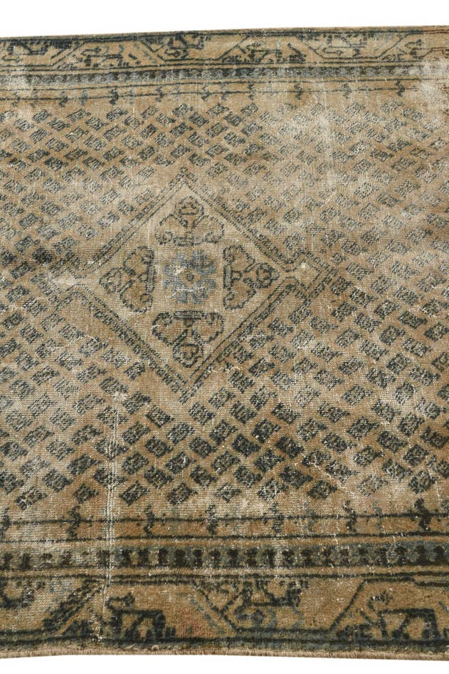 Detail image of 4' 2 x 6' 4 Hand Knotted Ultra Vintage Persian Wool Rug