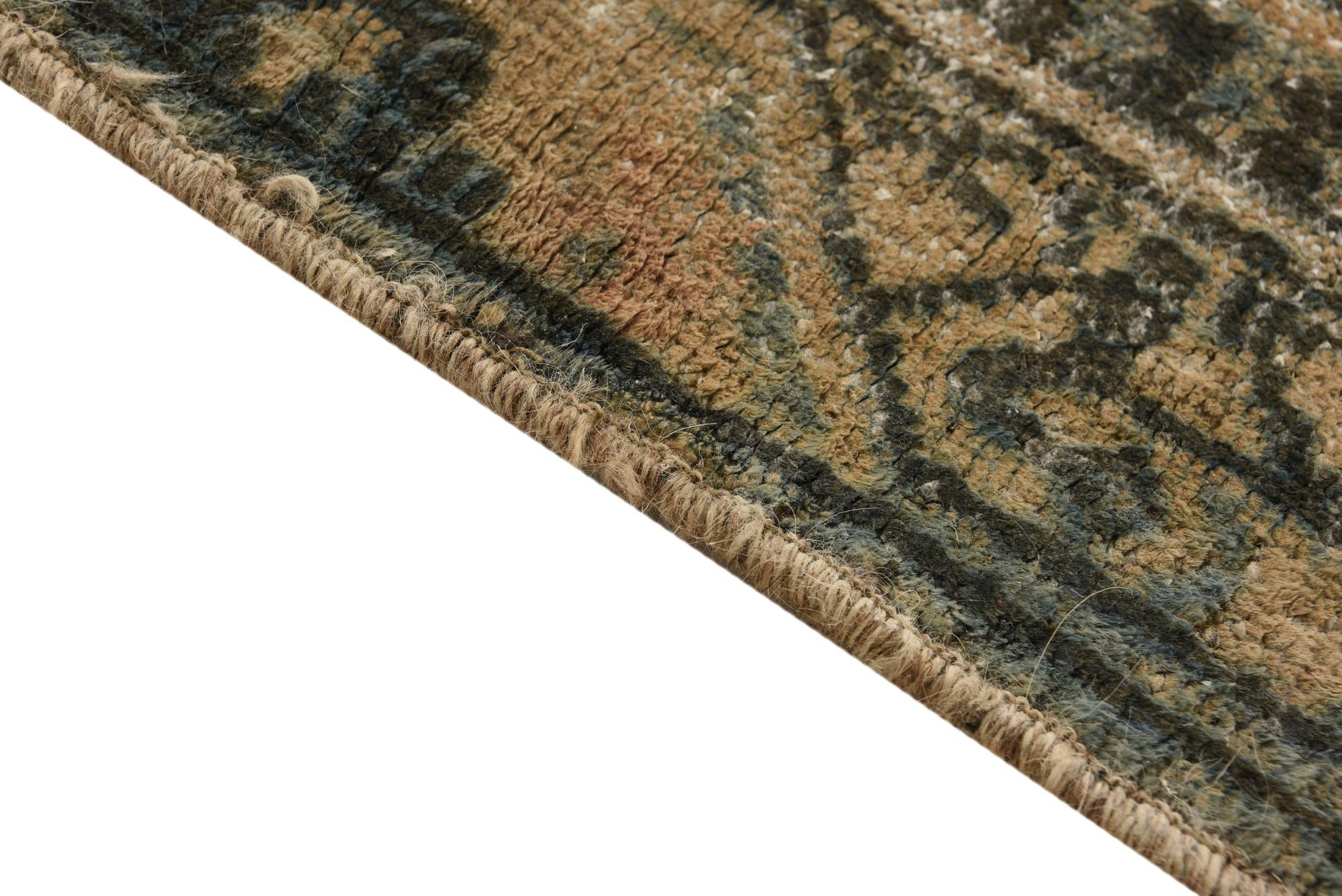 4' 2 x 6' 4 Hand Knotted Ultra Vintage Persian Wool Rug