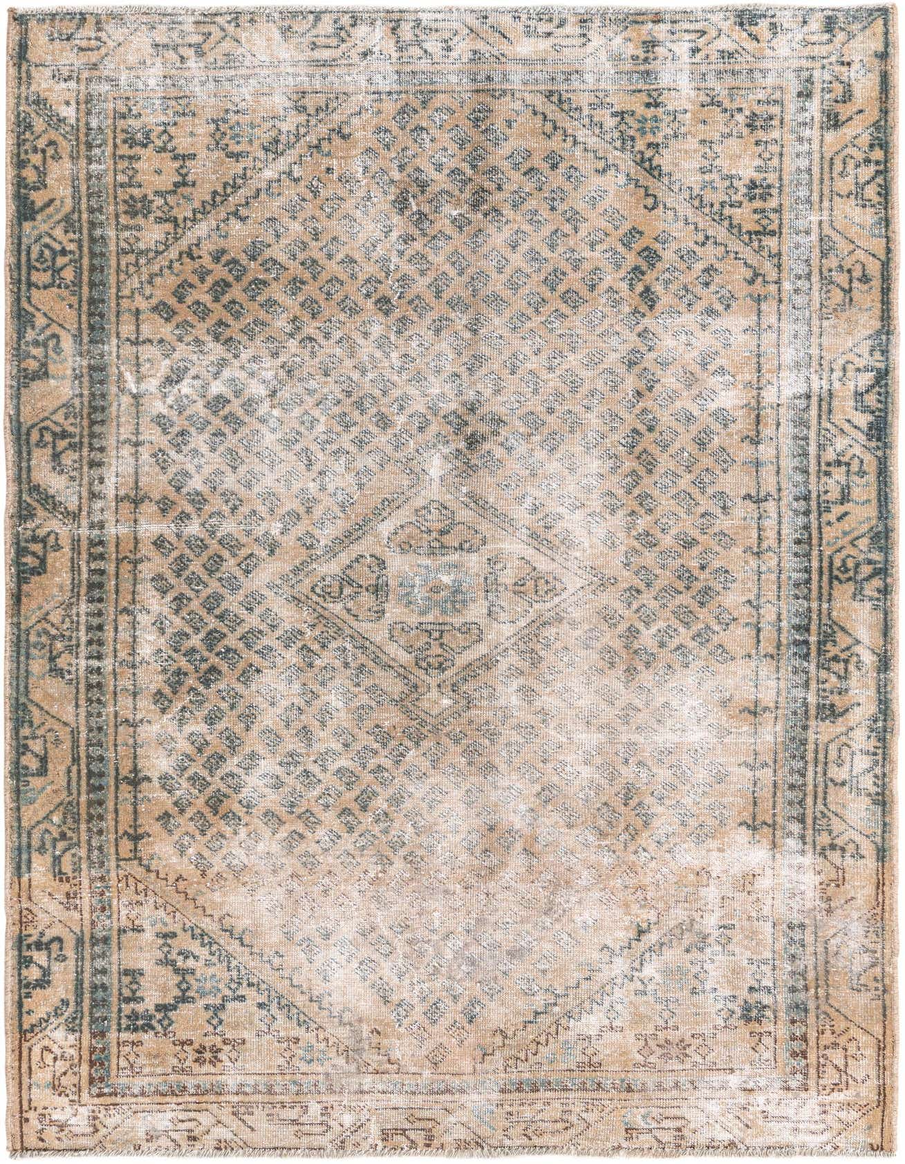 Primary image 4' 2 x 6' 4  Hand Knotted Ultra Vintage Persian Wool Rug
