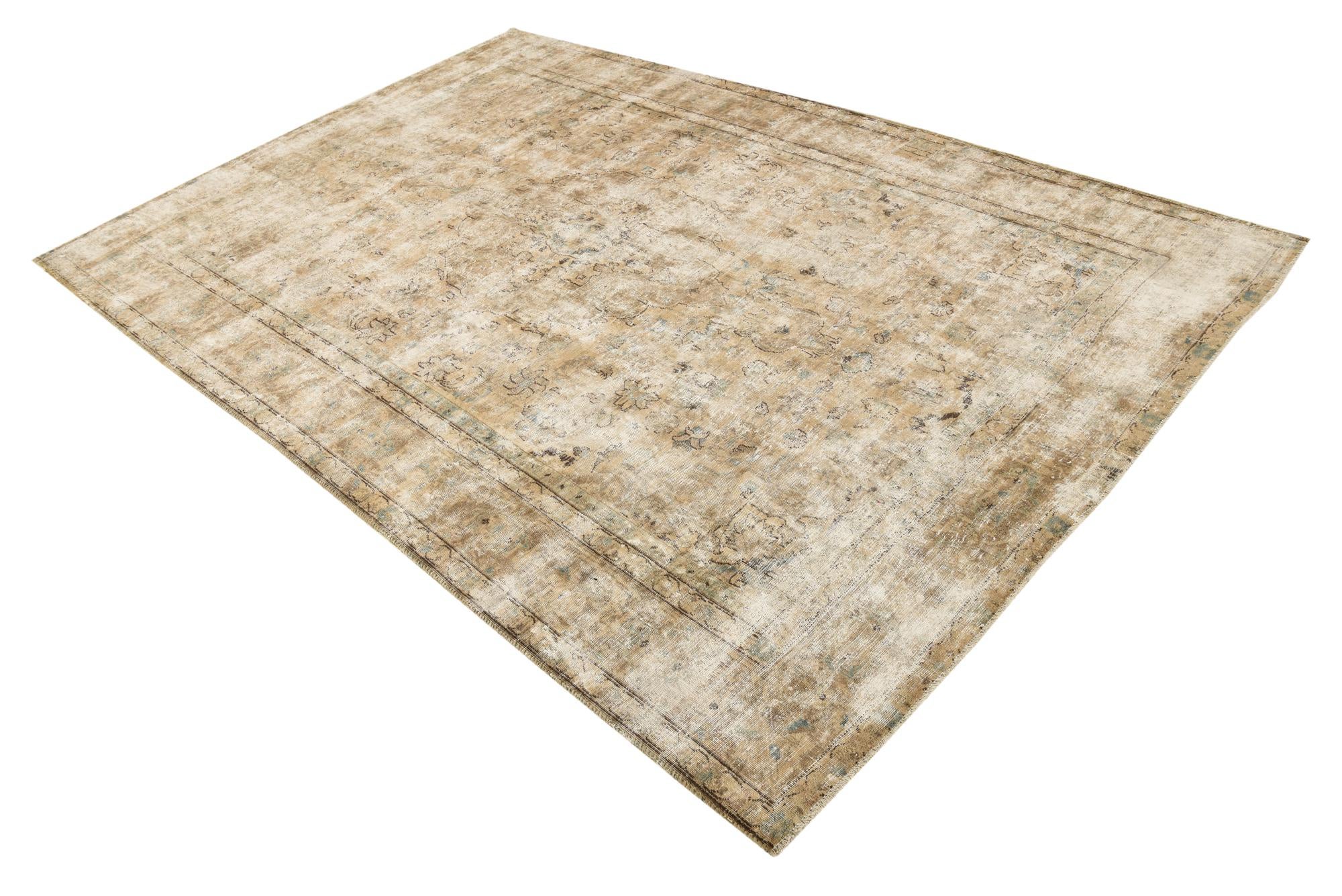 6' 3 x 9' 4 Hand Knotted Ultra Vintage Persian Wool Rug