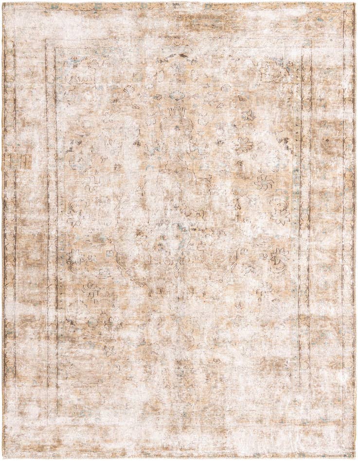 Detail image of 6' 3 x 9' 4 Hand Knotted Ultra Vintage Persian Wool Rug