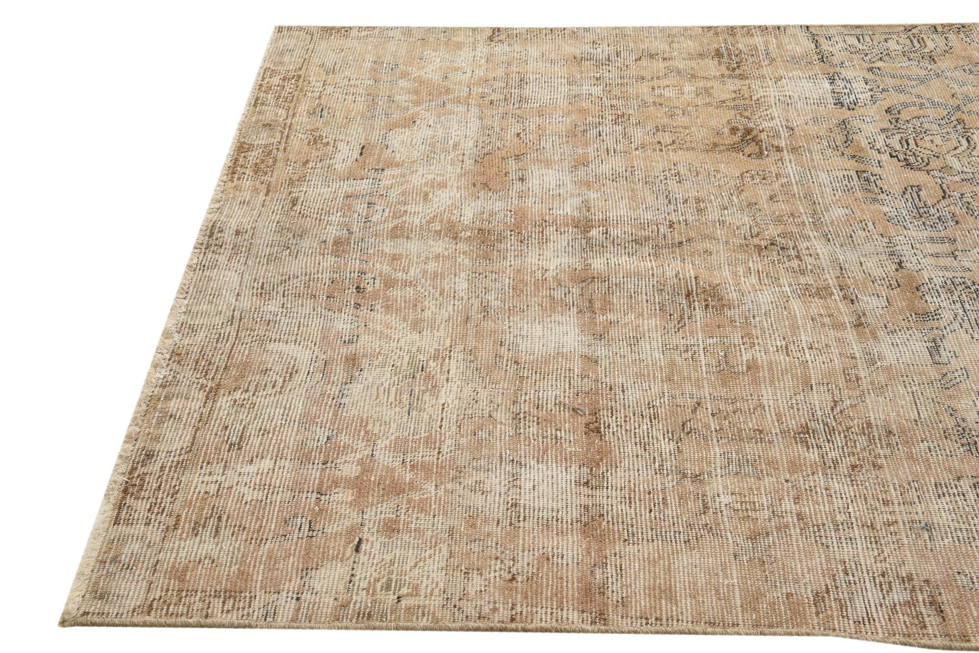 4' 9 x 7' 1 Hand Knotted Ultra Vintage Persian Wool Rug
