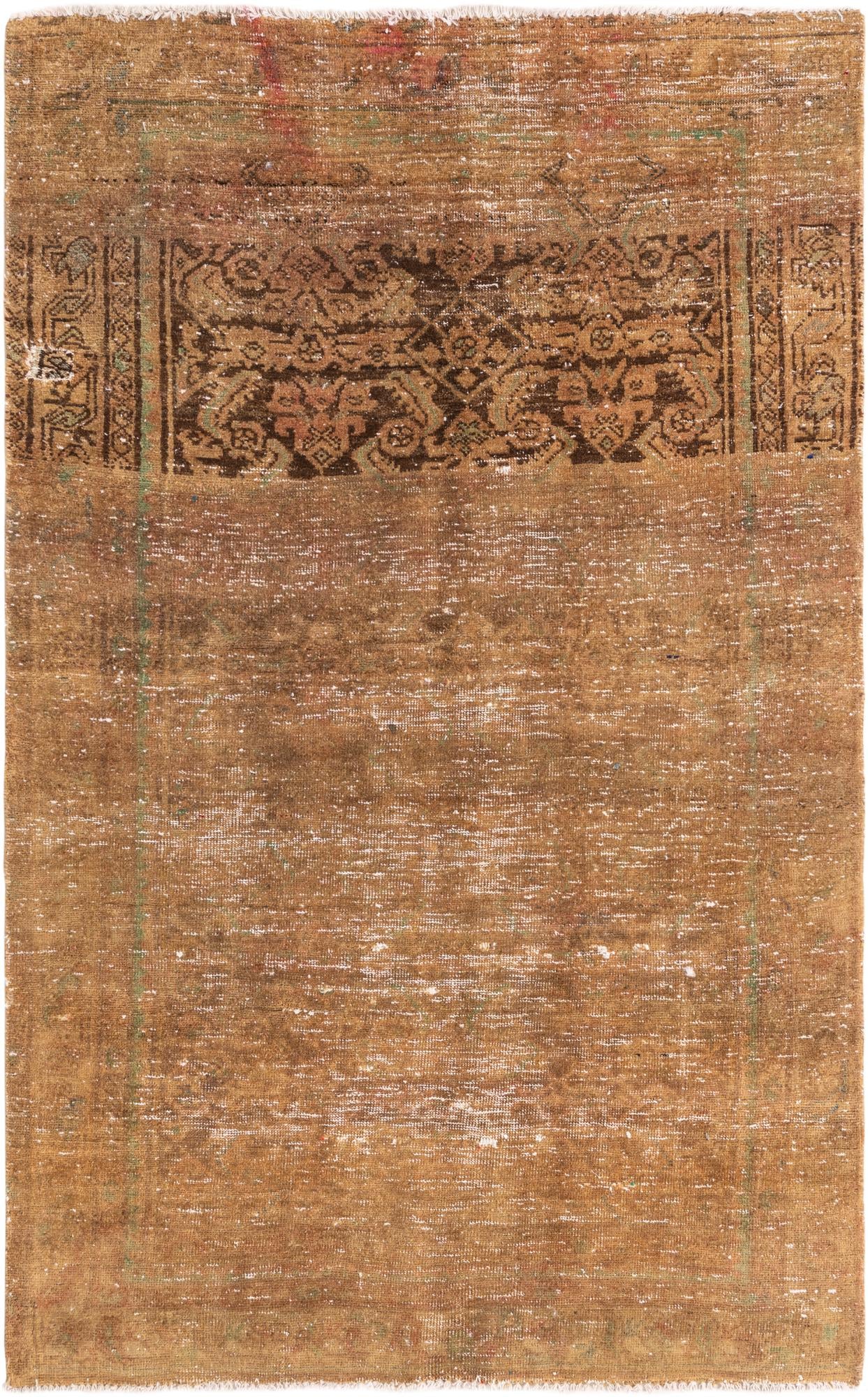 4' 2 x 6' 10 Hand Knotted Ultra Vintage Persian Wool Rug