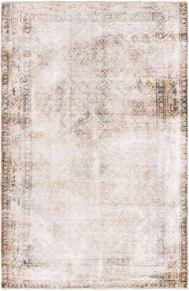 4' 3 x 6' 5 Hand Knotted Ultra Vintage Persian Wool Rug
