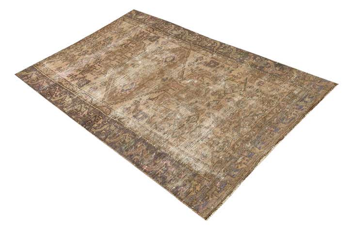3' 9 x 6' 1 Hand Knotted Ultra Vintage Persian Wool Rug