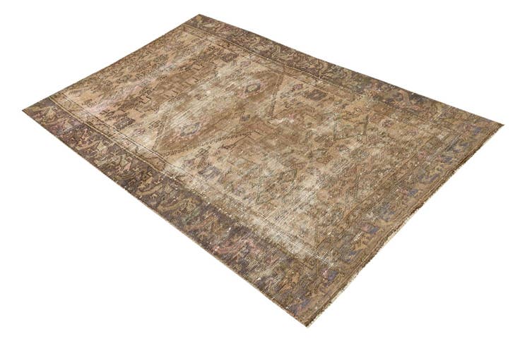 Detail image of 3' 9 x 6' 1 Hand Knotted Ultra Vintage Persian Wool Rug