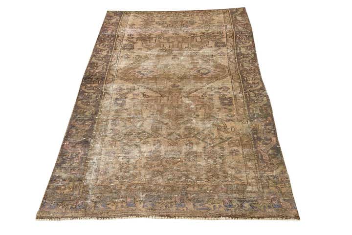 3' 9 x 6' 1 Hand Knotted Ultra Vintage Persian Wool Rug